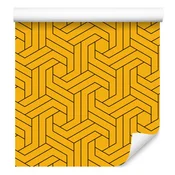 Tapeta z geometrijskim vzorcem in zlatim vzorcem za dnevno sobo in spalnico 50x1000 cm