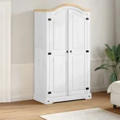 vidaXL vidaXL Garderobna omara Corona bela 102x52x186 cm trdna borovina, (21327033)