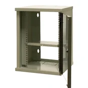 slomart EMI EM/SOHO-9U Viseča omarica 10 9U, 325x330x445mm, siva, steklena vrata