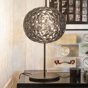 Namizna svetilka Kartell Planet LED s podstavkom, dimno siva - Dnevna soba/jedilnica - Dizajn - sijajni aluminij, dimno siva - Plastika