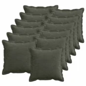 vidaXL Prevleka za blazino 12 kos HOUTEN Antracit 40 x 40 cm korduroy