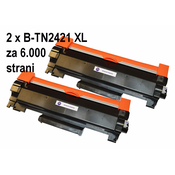 FENIX B-TN-2421XL 2x črn toner DVOJNO pakiranje za 6.000 strani za Brother DCP-L2512D, L2532DW, L2552DN, HL-L2312D, L2352DW, L2372DN, MFC-L2712DN, L2712DW, L2732DW - kapaciteta 6.000 str.