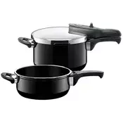 Silit Silargan® Sicomatic t-Plus Schnellkochtopf-Set 22 cm 4,5/3,0 l Black