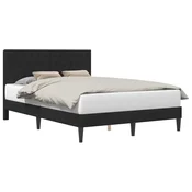 Vidaxl Konstrukcija postelje z vzglavjem Črna 120 x 200 cm Žamet
