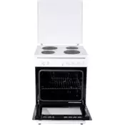 UNION W-50.4 Elektricni šporet, 4 ringle, 55L, 50x85x60cm, Beli
