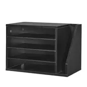 VEVOR Organizator za literaturo 4 predelki 400x235x280 mm Črn