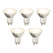Komplet 5 zatemljivih LED žarnic GU10 8W 650lm 2700K