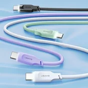 1 to 3 Usams Usb-C Na Usb-C Kabel Za Iphone Samsung Telefone Polnjenje 100 W 1,2 M