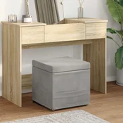 vidaXL Stolica Svetlo siva 41 x 41 x 40 cm Samet in Umetno Leseno