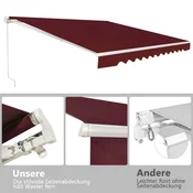 Costway Tenda 400x250 cm vinsko rdeča