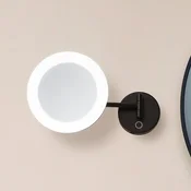 Lucande LED ogledalo Fyria, črno, jeklo, CCT - Kopalnica - Sodobni - črna - Kovina