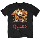 Queen Classic Crest Black Mens T Shirt: XL