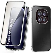 GS Ovitek za Xiaomi Redmi Note 15 Pro Plus 5G/Poco M8 Pro 5G, magnetno dvojno steklo, srebrn