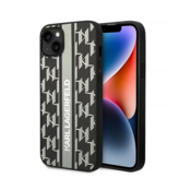 Karl Lagerfeld Monogram Stripe - etui za iPhone 14 (siv)