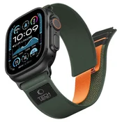Tech-protect Nylon Elite pašček za Apple Watch 44/45/46/49mm, green/orange