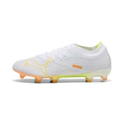 PUMA ULTRA NITRO™ 7 MATCH WHITE FG Football Boots Unisex, Shoes, White/Yellow Alert/Heat Fire, 39