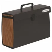 Aktovka z ročajem, kartonska, 19 predalov, FELLOWES Bankers Box Handifile, črna