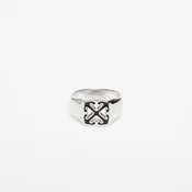 Prstan Off-White Enamel Arrow Ring Silver/ Black 62