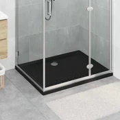 vidaXL Pladenj za tuširanje s pikicami 100 x 80 x 4 cm ABS Črna