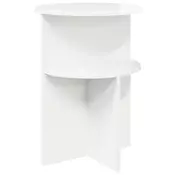vidaXL vidaXL Stranska miza Bela visok sijaj O 39,5 x 55 cm Inženirski les, (5000210871)