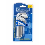 Top Fine Set imbus kljuceva, Sa kuglicastim vrhom, 9 komada, 1,5-10 mm