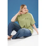 Trendyol Curve Ženska majica TBBSS25BF00030, Kaki