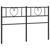 Vidaxl Kovinsko nadomestno vzglavje črno 140 cm