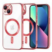 Ovitek Techsuit Luxury Crystal MagSafe za iPhone 13 - rdeč