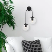 Opviq Zidna lampa E14 Socket, Crna