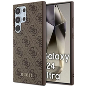 Etui za telefon Guess Galaxy S24 Ultra boja: smeđa, GUHCS24LG4GFBR