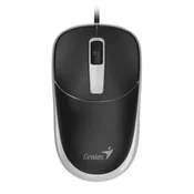 GENIUS Mouse DX-123, USB, Optički senzor, 1200 dpi, 3 dugmeta, Crno-sivi