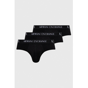 Slip gacice Armani Exchange 3-pack za muškarce, boja: crna