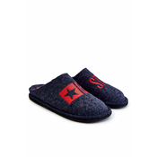 Classic mens slippers Big Star KK176002 Navy blue