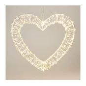 LED vanjska božicna dekoracija 500xLED/6W/230V 36 cm IP44 topla bijela srce/bijela