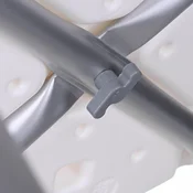 Rectangular shower stool with height adjustment