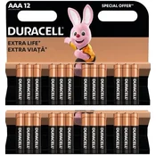 shumee Alkalne baterije Duracell Extra Life LR3 AAA, 24 kosov.
