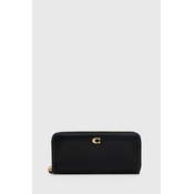 Usnjena denarnica Coach ženski, črna barva