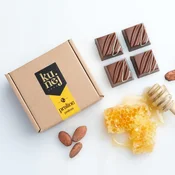 Bonboniera 2x2, pralineji iz mlečne čokolade z medom, 55 g