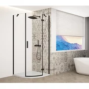 TRINITY BLACK kvadrantna tuš kabina 900x900 mm, prozorno steklo, desno - 90x90 cm - Gelco - TRINITY - 36 - Kvadrantne tuš kabine - 900 - 2000 - 900 - 8 - 14