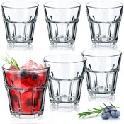 KADAX Kozarci za pitje, 6 kosov, 230 ml, debelo steklo, komplet za sokove