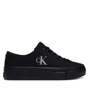 Superge Calvin Klein Vulc Flatform Low Canvas Mg YW0YW01763 Črna