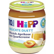 HiPP BIO Voćni duet Breskva - Kajsija sa kremom od svježeg sira 160g, od 10. mjeseca