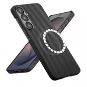 Premium maskica Techsuit Aramid Fiber s MagSafe podrškom za Samsung Galaxy S26 - Black