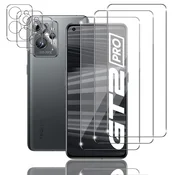 Mzhki Paket 3+3 zaščitnih stekel za Realme GT 2 Pro 5G – zaslon in kamera