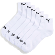 Puma Quarter Socks (3 Pack) Unisex, White, Size 43-46, Clothing