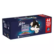 Mega-paket Felix Fantastic So gut wie es aussieht 44x85 g - Piščanec, govedina, tuna, losos