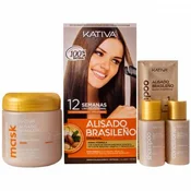 Kativa Set za brazilsko ispravljanje kose peglom Alisado Brasileno