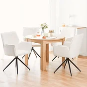 Homestyle4U Jedilna miza, 106,5x106,5x76,5 cm, rjava
