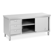 Delovni kabinet - 180 x 70 x 85 cm - Royal Catering - 600 kg nosilnosti - 3 predali