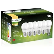 6x LED žarnica E27 krogla P45 2,5 W = 25 W 249 lm 3000 K topla svetloba 180°